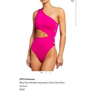 OYE Rhea One-Shoulder Asymmetric Cutout Swimsuit